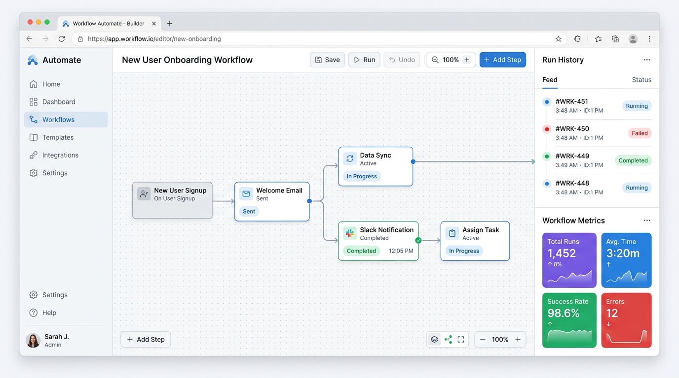 Netcore Workflow Editor Mockup